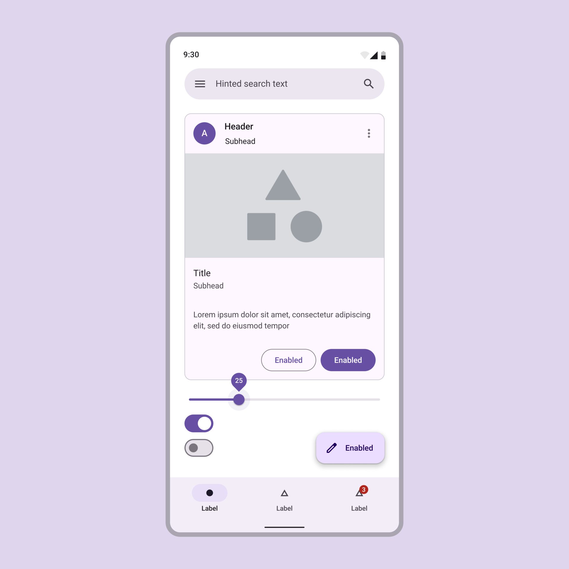 Imagem de referência relacionada a Material Design, item descrito como linguagem de design pelo Google