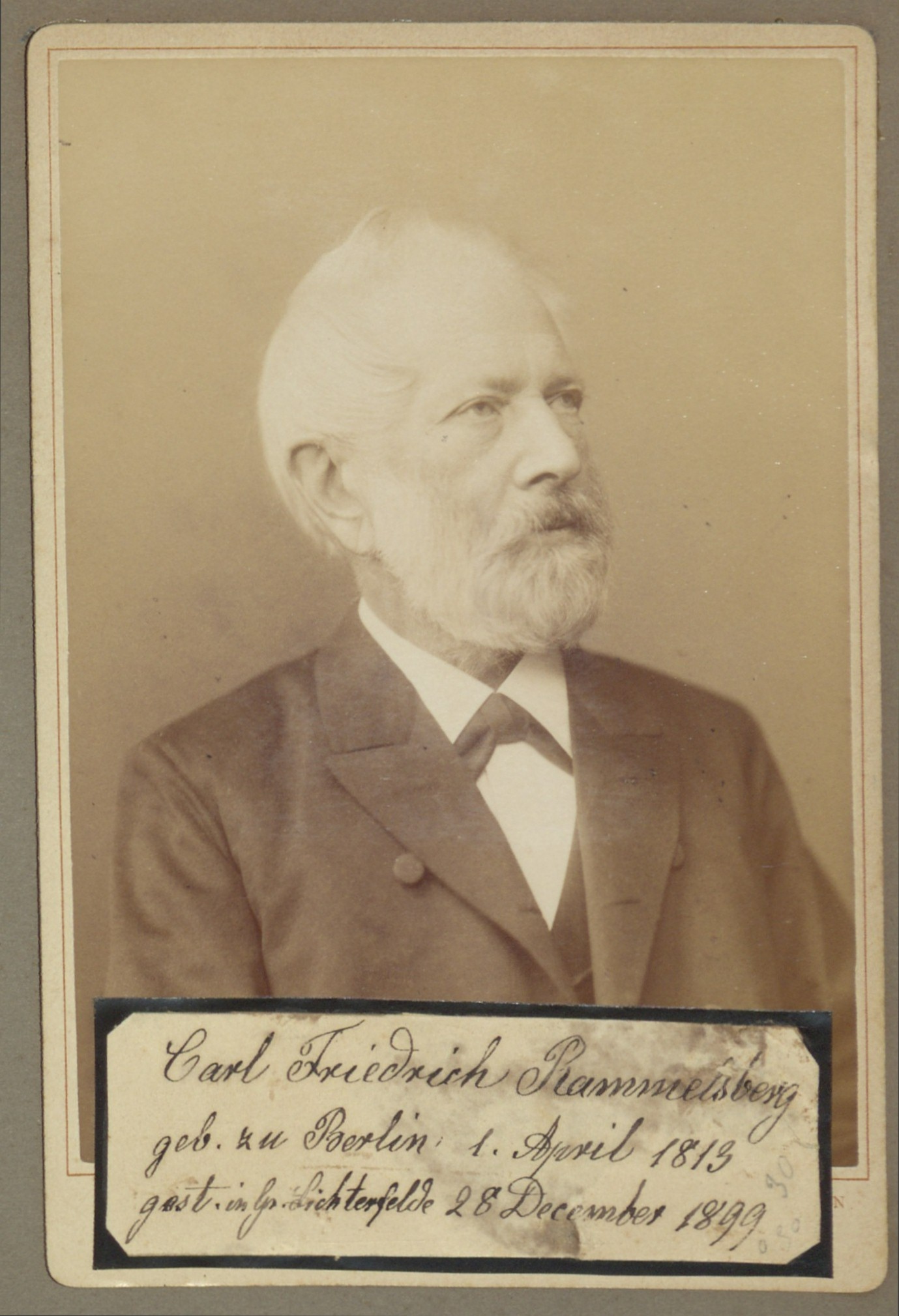 Imagem de referência relacionada a Karl Friedrich August Rammelsberg, item descrito como professor académico alemão