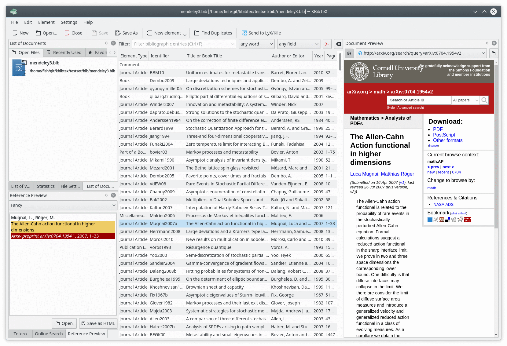 Imagem de referência relacionada a BibTeX, item descrito como uma referência catalogada na área de tecnologia