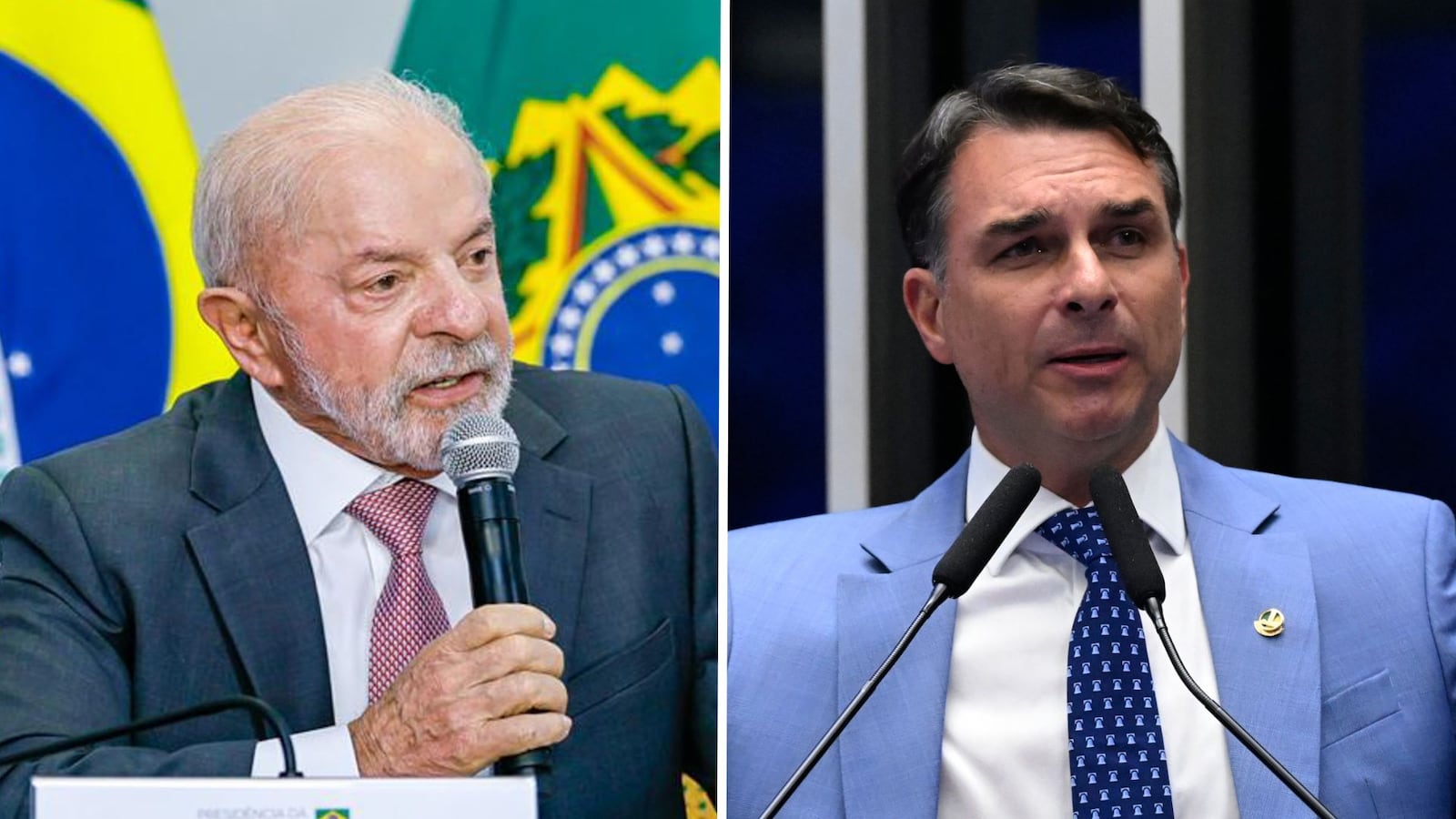 Flávio lidera projeção de votos para a Presidência no RS; Lula é o segundo Ricardo Stuckert/Divulgação Lula - 01.09.2026; Carlos Moura/Agência Senado - 01.09.2026