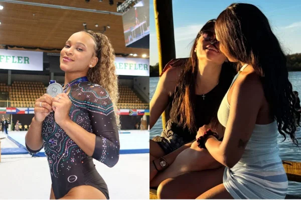 Rebeca Andrade ganha elogio de namorada após vencer medalha na Copa