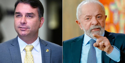 Fl&aacute;vio Bolsonaro (PL) e Lula (PT) acumulam maior inten&ccedil;&atilde;o de voto Foto: Edilson Rodrigues/Agencia Senado e Ricardo Stuckert/PR