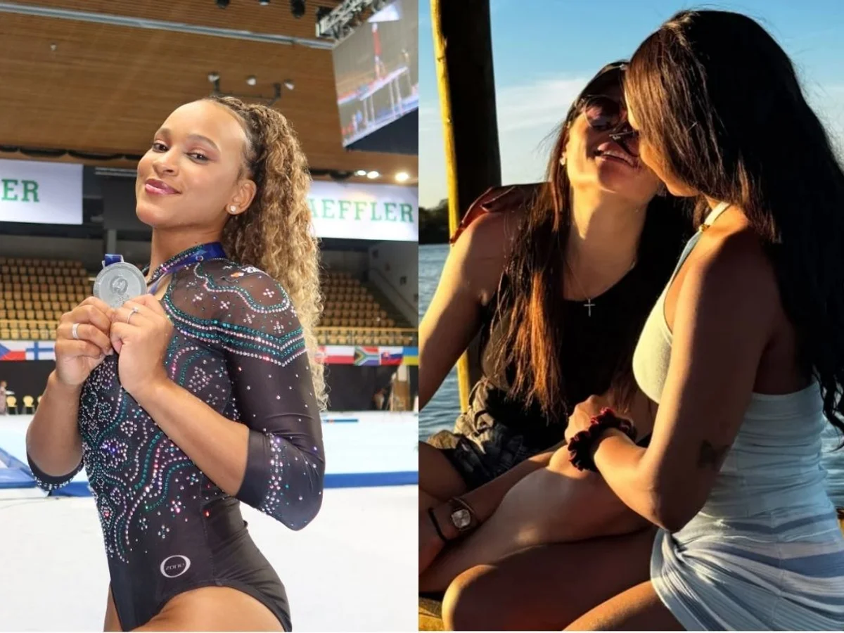 Rebeca Andrade ganha elogio de namorada após vencer medalha na Copa