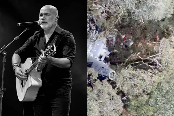 Vídeo mostra destroços do helicóptero em que estava o cantor Rick