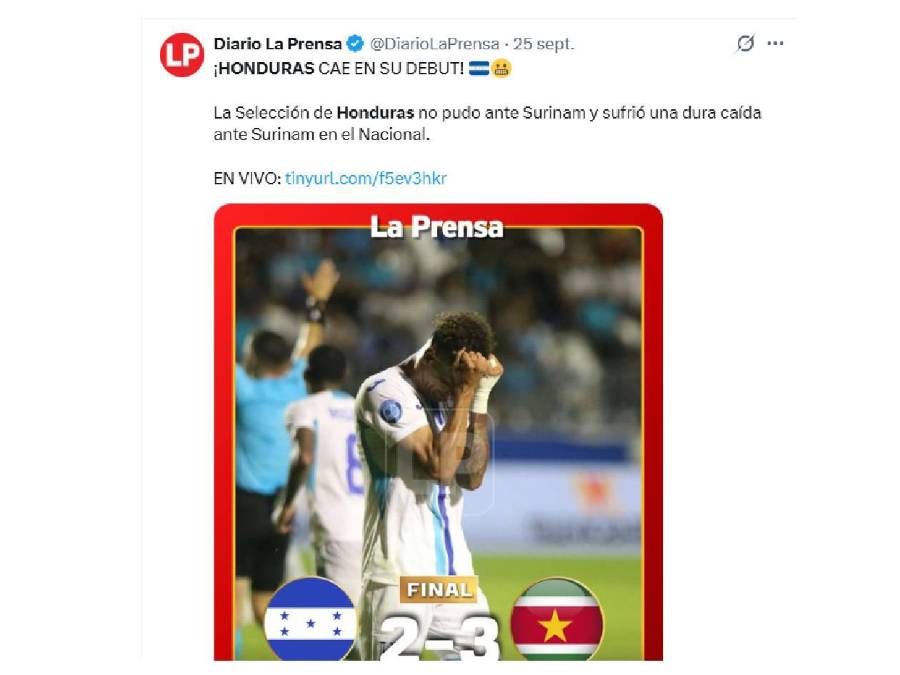 Cansaço, apontam dois e uma preocupação após a dolorosa derrota de Honduras contra Suriname.