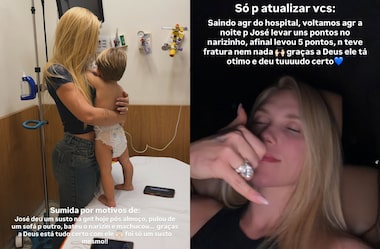 Filho de Virginia Fonseca e Zé Felipe leva cinco pontos após acidente em casa