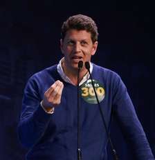 Ricardo Salles (Novo) durante debate entre candidatos ao Senado promovido pelo Estadão em parceria com a Faap Foto: Daniel Teixeira/Estadão / Estadão