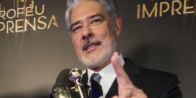 Bonner nos bastidores da grava&ccedil;&atilde;o do Trof&eacute;u Imprensa, na sede do SBT, em S&atilde;o Paulo Foto: Divulga&ccedil;&atilde;o/SBT