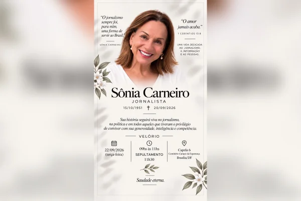 Jornalista Sônia Carneiro será enterrada nesta terça-feira (22/9) no DF - destaque galeria