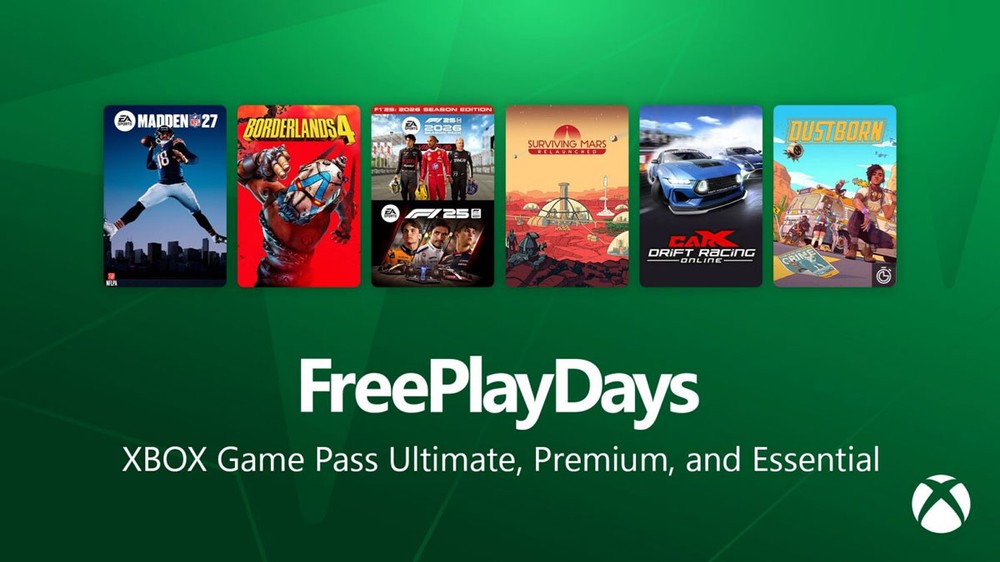 Borderlands 4, Madden NFL 27, F1 25 e mais games estão grátis no Xbox neste final de semana — Foto: Reprodução/Xbox Wire