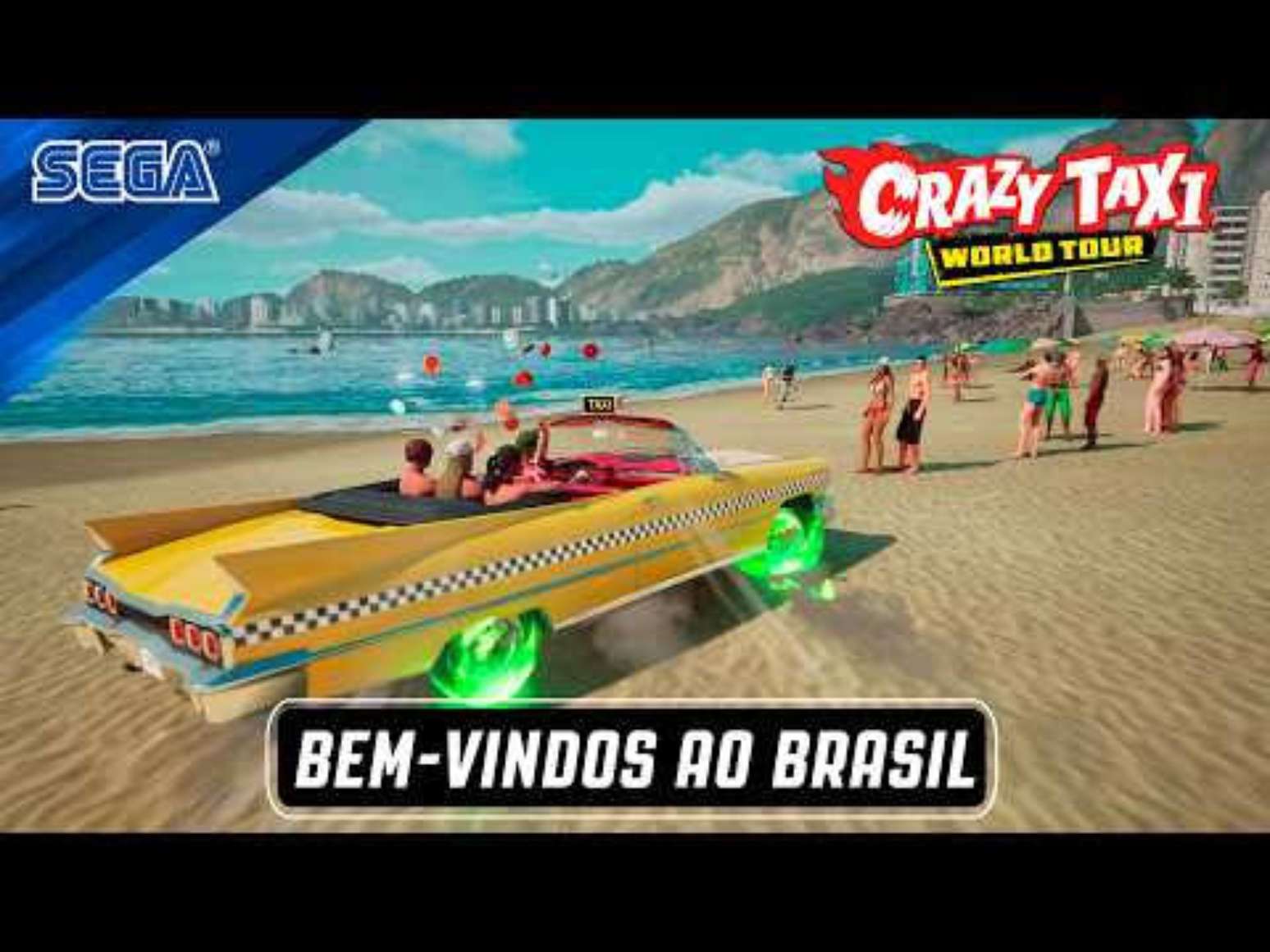 "Crazy Taxi World Tour" &eacute; o novo cap&iacute;tulo da saga, que tem lan&ccedil;amento previsto para 2027 no PlayStation 5, Nintendo Switch 2, PC (Steam) e Xbox Series X|S e Game Pass.