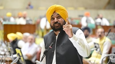 Punjab chief minister Bhagwant Mann. (HT_PRINT)