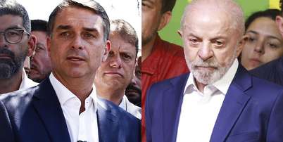 O senador Flávio Bolsonaro (PL) e o presidente Lula (PT) disputam o segundo turno das eleições presidenciais. Foto: Wilton Júnior e Daniel Teixeira/Estadão / Estadão