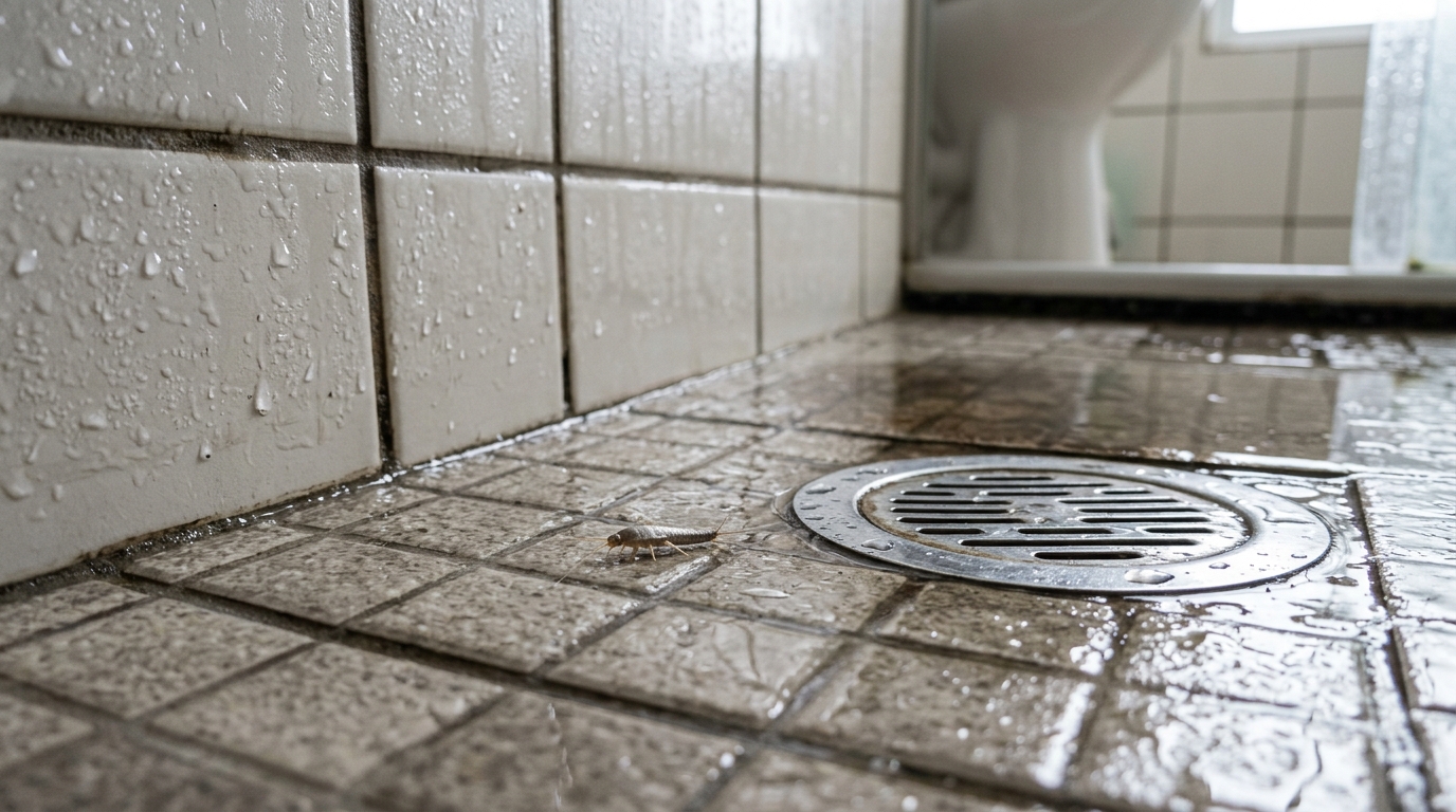 Traça-prateada no banheiro indica umidade alta. Veja como secar o box, ventilar o armário e vedar frestas para afastar o peixinho-de-prata sem spray.