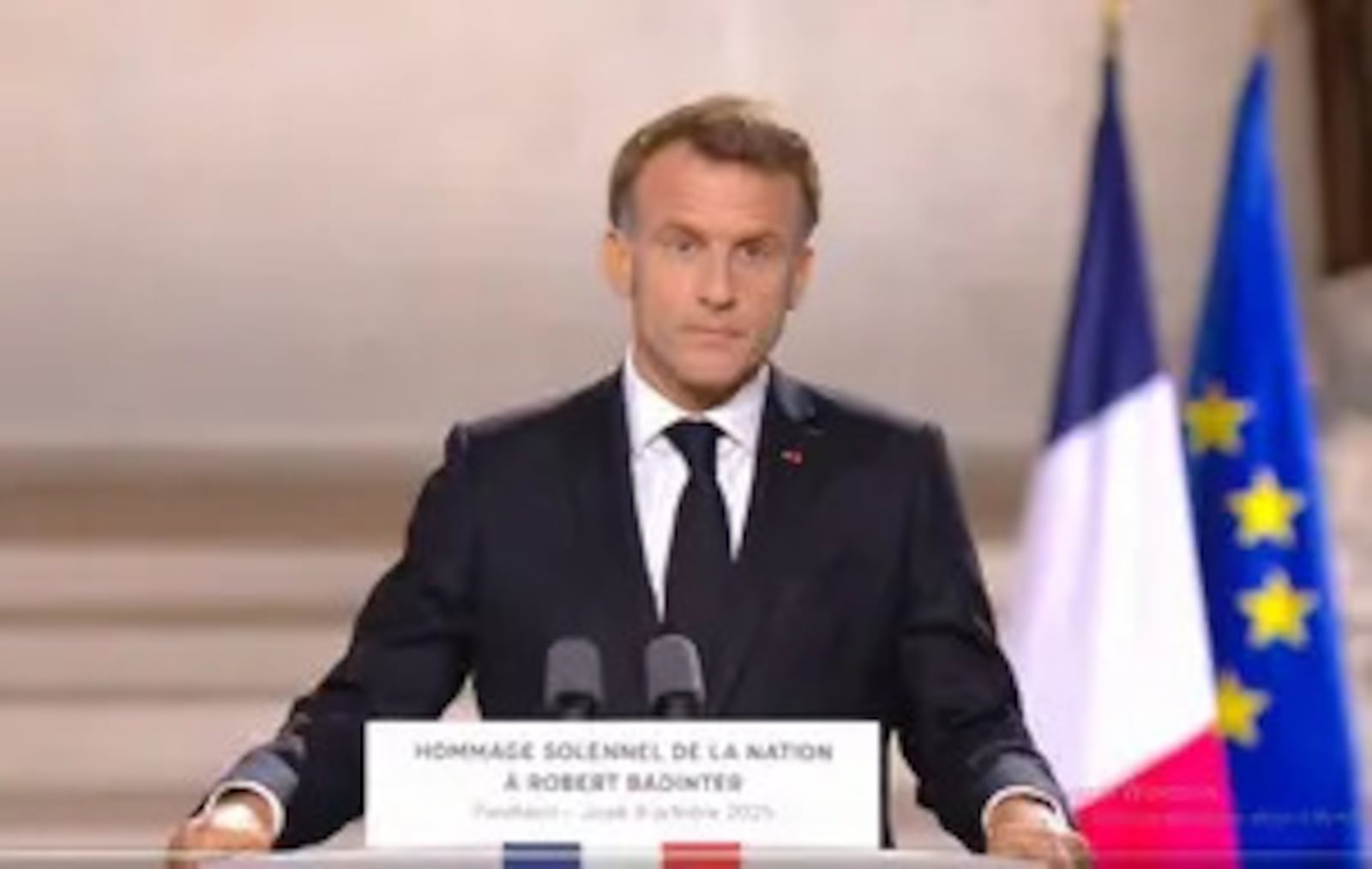 O presidente da França, Emmanuel Macron Foto: Reprodução/Twitter/X